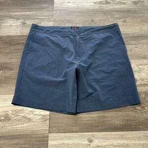 Faherty All Day Blue 4- Mens Outdoors Beach Performance Stretch Hybrid Shorts‎